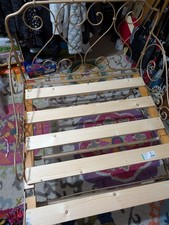 Antique French Metal Day Bed. With Mattress. Very Good Restored Condition.