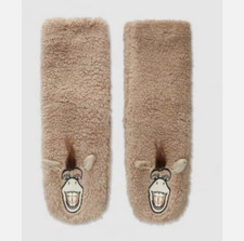 Primark Comfy Fleece Cosy Bed Slipper Socks Shrek Donkey 1 Pair Size: 6-8 UK New