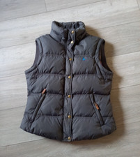 Jack Wills Grey Padded Gilet Bodywarmer Down Filled Tartan Cotton Lined UK12