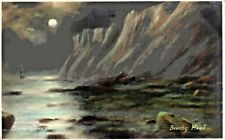 Eastbourne Sussex Postcard 1934 Beachy Head Artist Impression Signed Elmer Keene