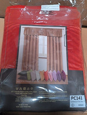 2 Panel Tape Curtains Terracotta Portable Polyester 90 x 72 Inch For Home - NEW