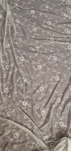 Chantilly lace net fabric with - lace,