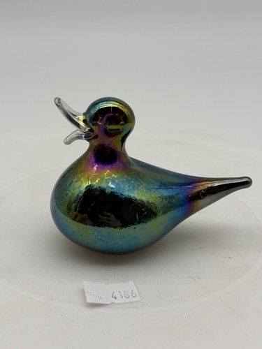 1990s heron glass blue green - glass,