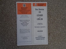 Gaelicbus: Strathclyde PTE for service 2A Lochaber-Lorn Link dated October 1986