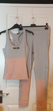 Stella McCartney X Adidas Womens Gym Set In Grey & Pink Size XS & M