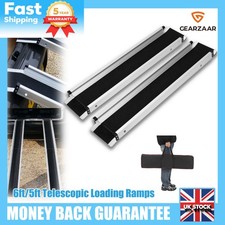 Pair of 5ft / 6ft Telescopic Ramps for Vehicles - Longer Lip for Bumpers UK