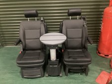 VW caravelle T5 Leather Swivel Captain Seats and Table Transporter T6