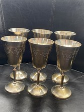 Six Silver Coloured Metal