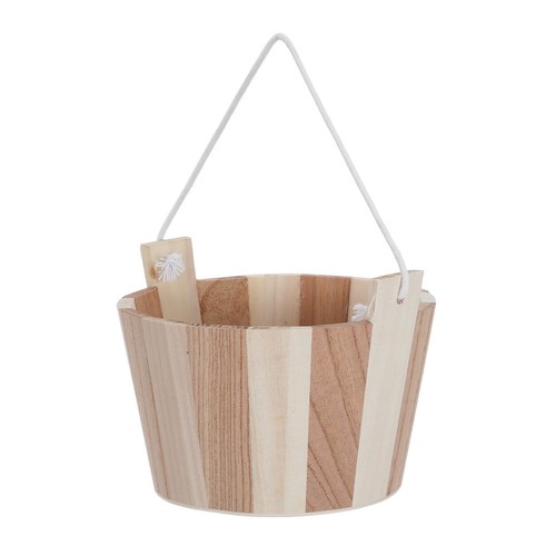 Wooden sauna barrel bucket - wooden,