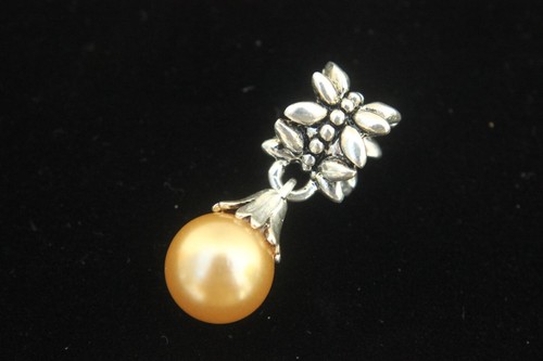 Silver plated dangle orange - silver-plated,