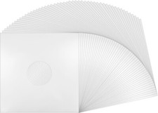 (50 pack) 12" LP White Record