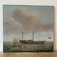 Antique Nautical Oil Painting