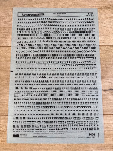 Letraset rub transfer - letraset, on