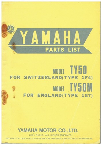 Yamaha ty50 ty50m - (1f4), &
