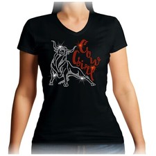 V neck Cowgirls Bull