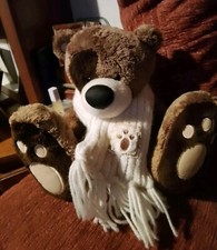 Big Foot Teddy Bear with Scarf 