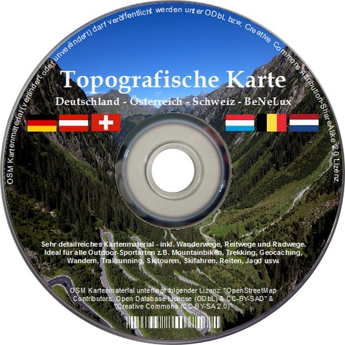 For garmin roof - topo, germany