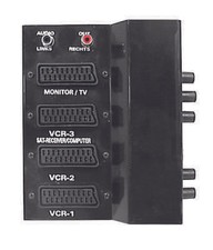 3 Way Scart Switch Box With 2