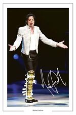 MICHAEL JACKSON SIGNED PHOTO PRINT AUTOGRAPH 