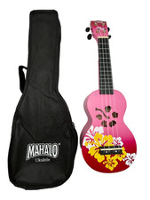 Mahalo Pink Hibiscus Ukulele w/ Bag Serial Number: S14276 L52cm W15.5 | A9T G462