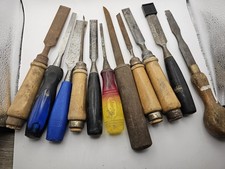 11 various vintage chisels. Marples Stanley draper 