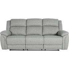 Grey fabric recliner sofa - fabric,