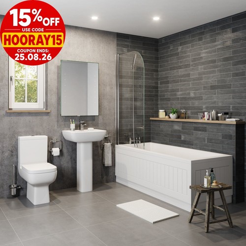 Bathroom suite pedestal basin - suite,