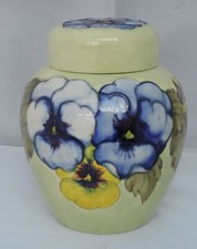 Moorcroft Pansies Ginger Jar
