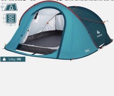 Decathlon Quechua 2 Second Auto Pop Up Waterproof Camping Tent 3 Person