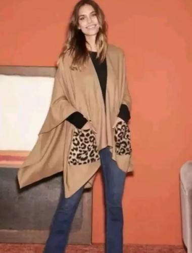 Avon leopard pocket cape - avon,