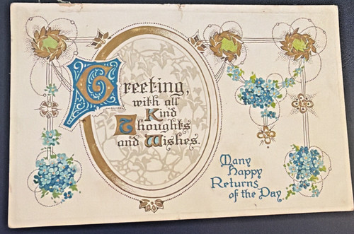 Vintage birthday greetings - birthday,