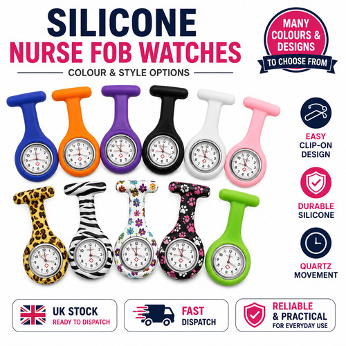 Silicone nurse fob watch clip - fob,
