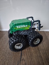 Tonka 4" Green Metal Compactor Die Cast Garbage Trash Rubbish Truck 06448 in VGC