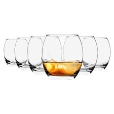 6x LAV Empire Whiskey Glasses Glass Scotch Rum Drinking Tumblers Set 405ml