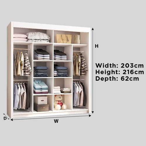 Wardrobe double sliding doors - wardrobe-double,