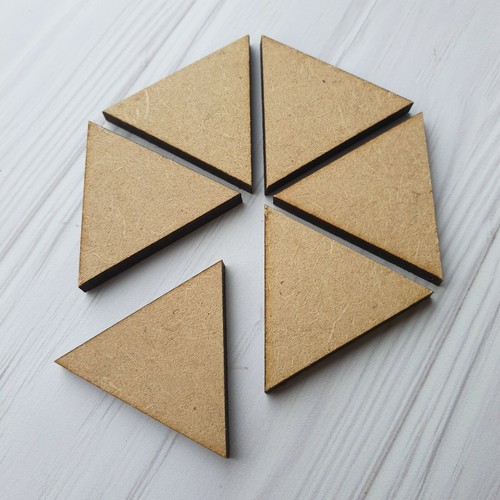 Wooden mdf triangle craft - triangle, tags