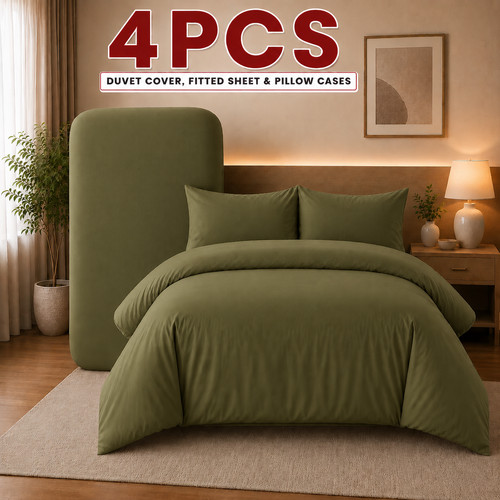 4pc dyed duvet cover set - 4pc,