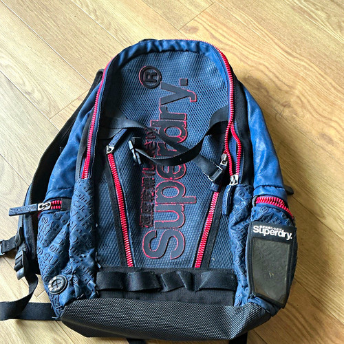 Superdry navy backpack daypack - navy,
