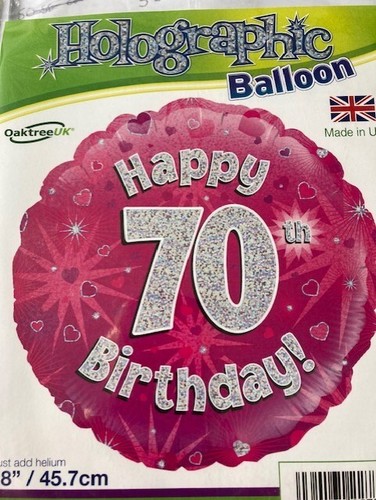 70th age helium foil - 70th, 70