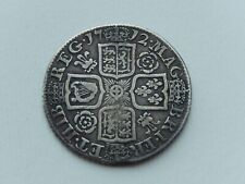 A269 - Queen Anne Roses and Plumes Silver Shilling. 1712.