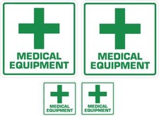 Medical Equipment Stickers x4