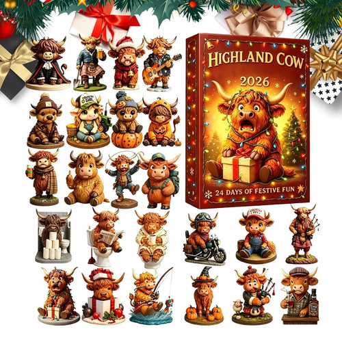 Highland cow christmas - cow,