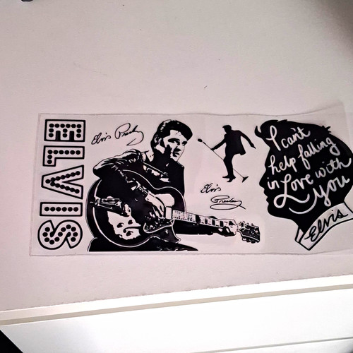 Elvis sticker sheet black - sticker,