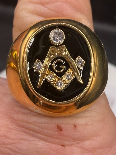 Gold masonic ring mens - mens, signet