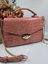 Atelier Royal Paris Apricot Faux Leather Twist Lock Med Shoulder Crossbody Bag