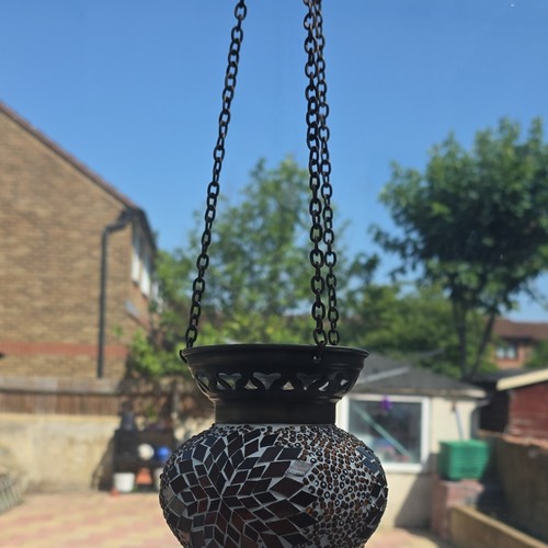 Moroccan mosaic glass hanging - moroccan,