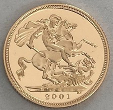 ROYAL MINT 2001 UK GOLD PROOF