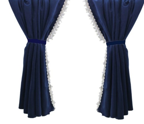 Blue curtains decors set - curtains,