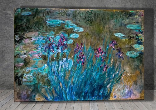 Claude monet irises - and, water