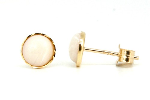 9ct gold opal studs - opal,